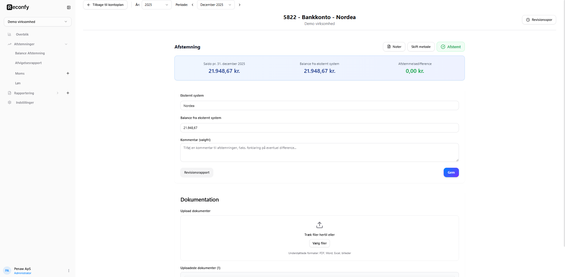 Demo - Afstemningsmetode - eksternt system